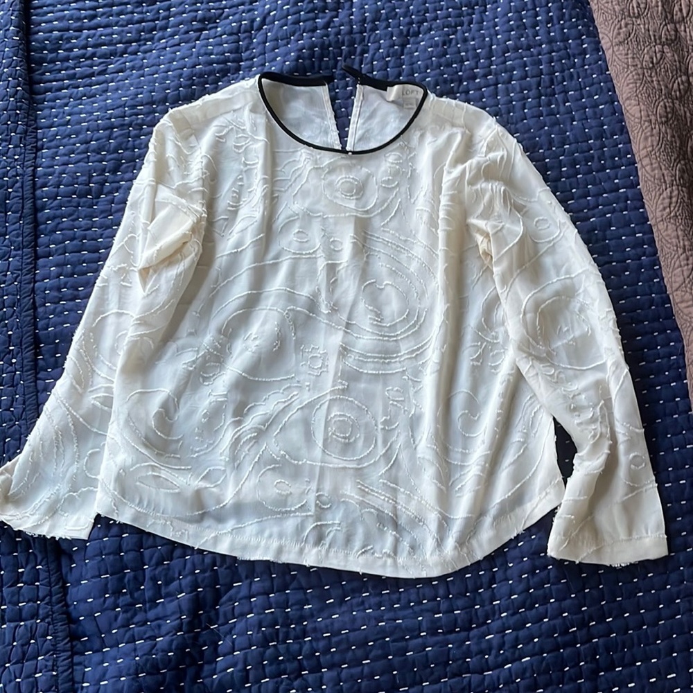 Loft textured floral blouse